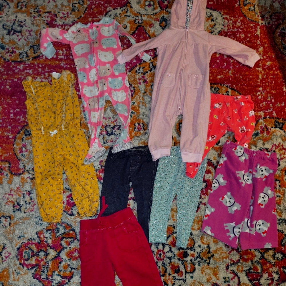 12 months baby girl clothes - bundle